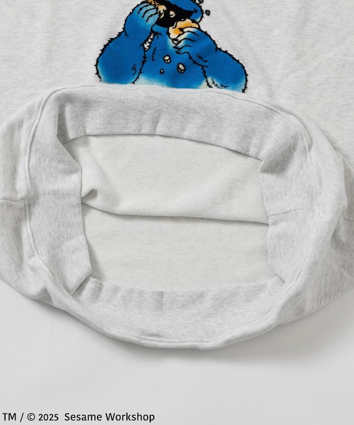 SESAME STREET / 芝麻街 餅乾怪獸 植絨印花 圓領衛衣