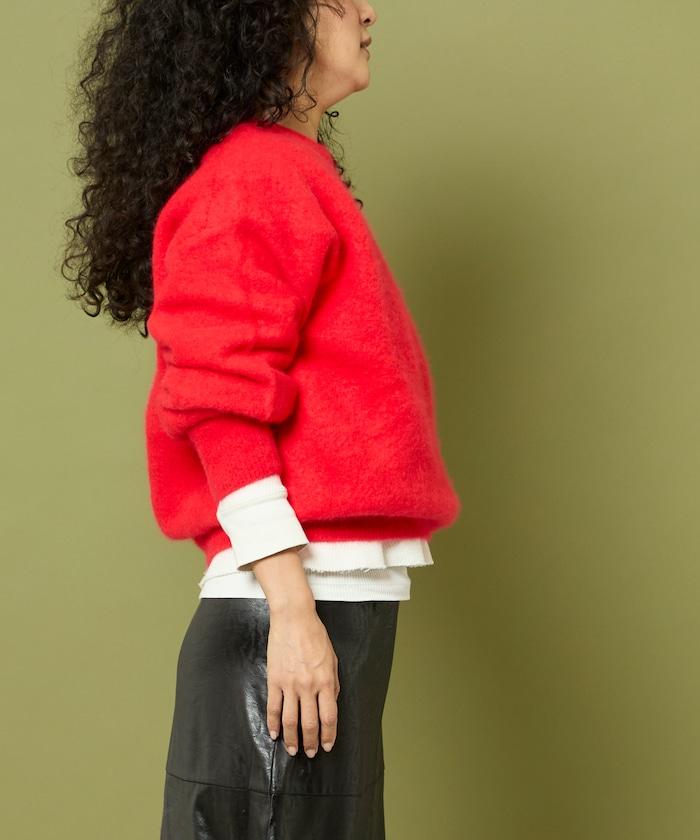 毛絨針織套頭衫