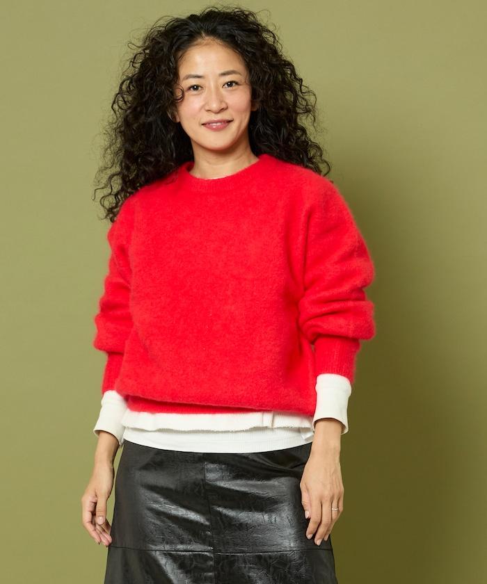 毛絨針織套頭衫