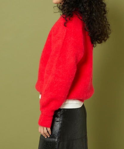 毛絨針織套頭衫