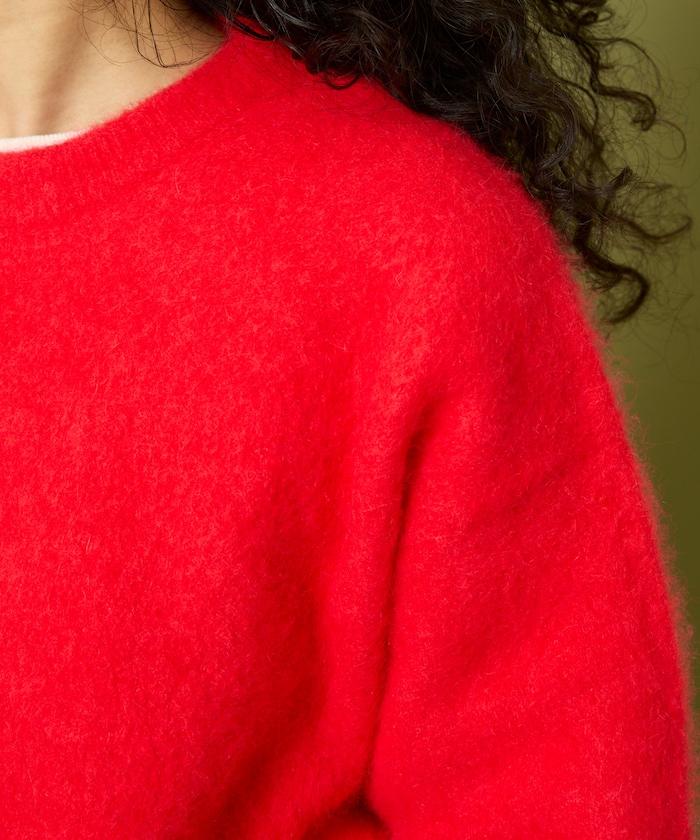 毛絨針織套頭衫