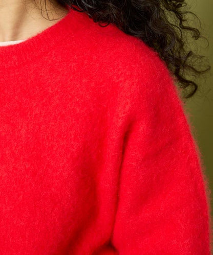 毛絨針織套頭衫