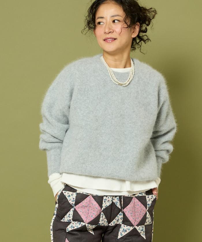 毛絨針織套頭衫