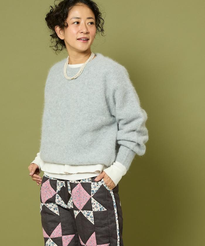 毛絨針織套頭衫