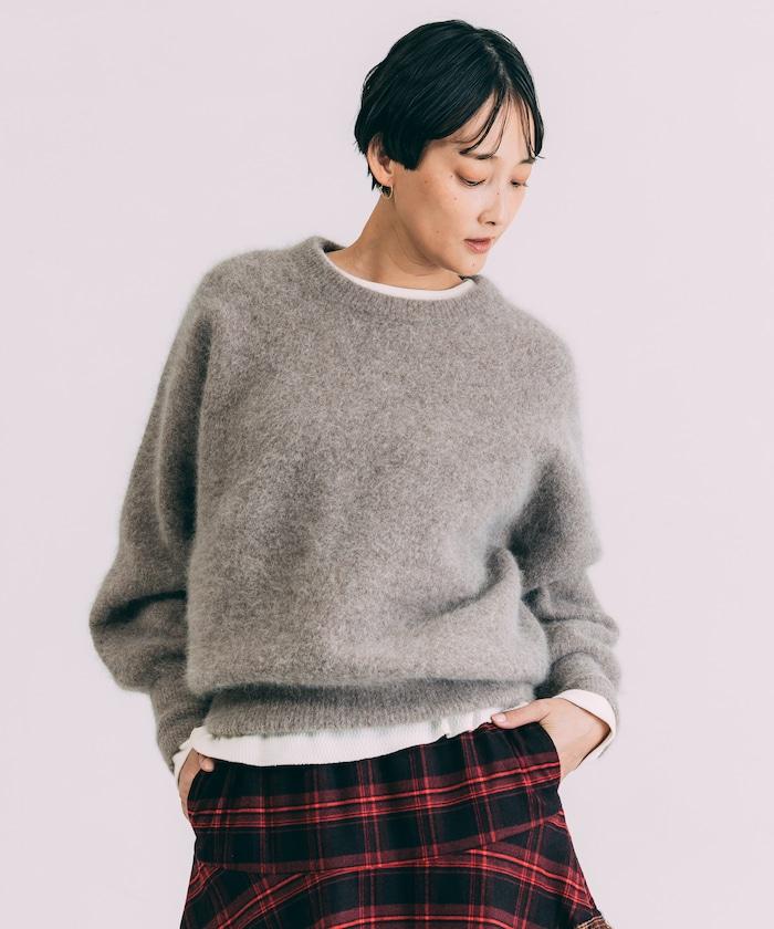 毛絨針織套頭衫