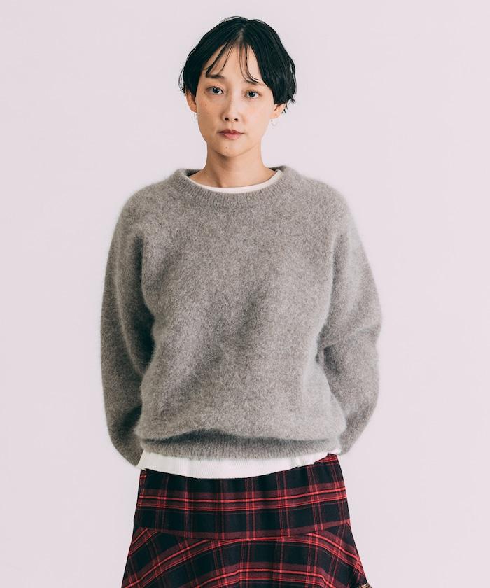 毛絨針織套頭衫