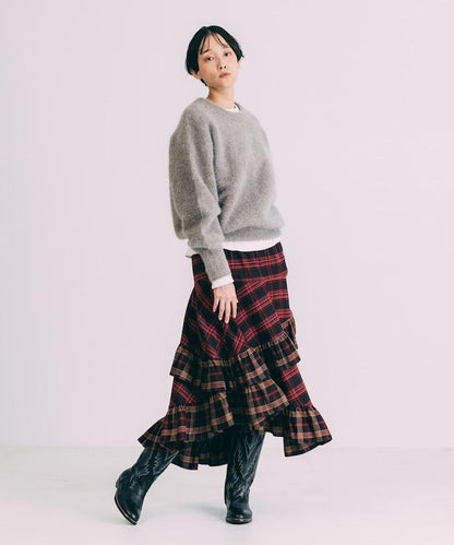 毛絨針織套頭衫