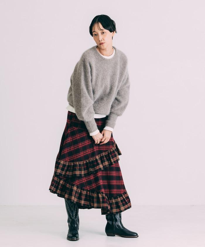 毛絨針織套頭衫