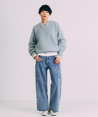 毛絨針織套頭衫