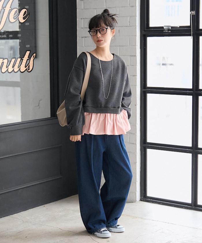 加絨拼接襯衫衛衣