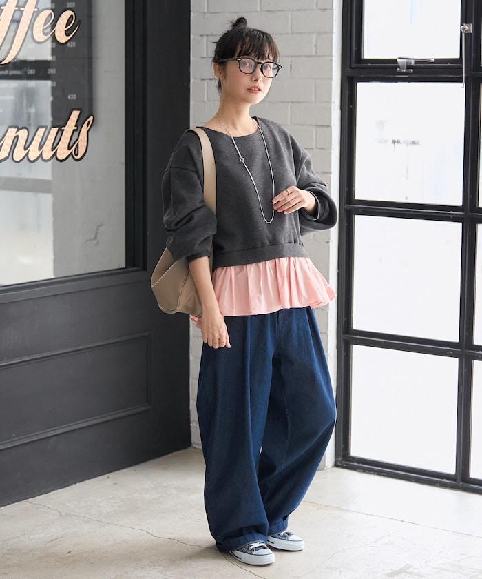 加絨拼接襯衫衛衣