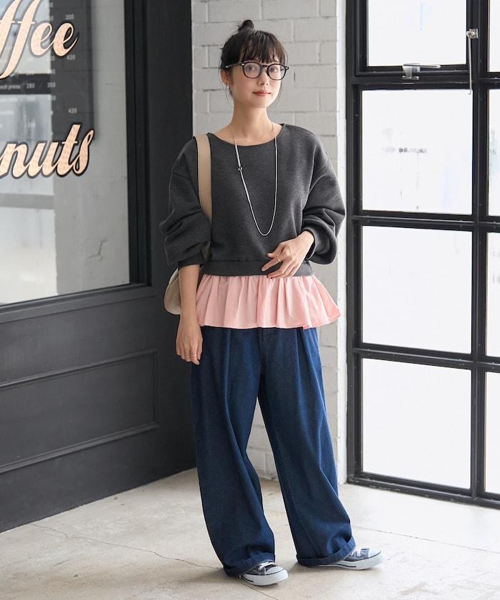 加絨拼接襯衫衛衣