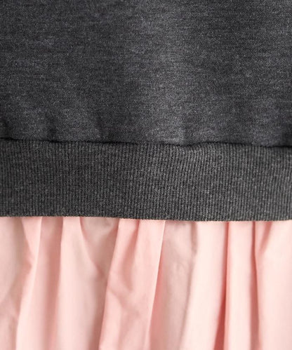 加絨拼接襯衫衛衣