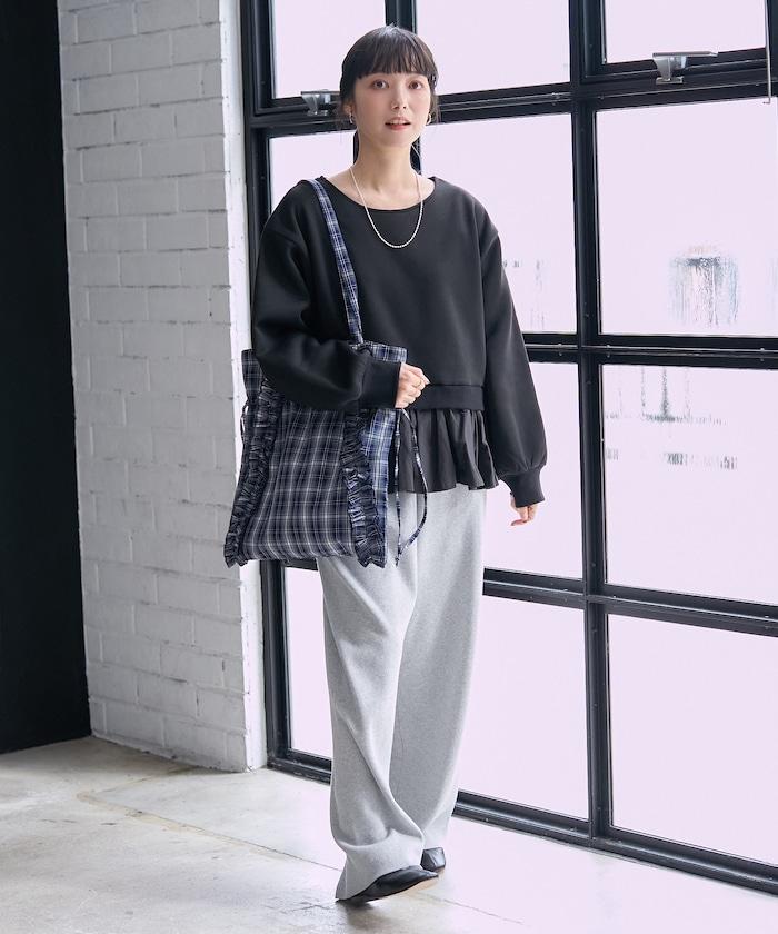 加絨拼接襯衫衛衣