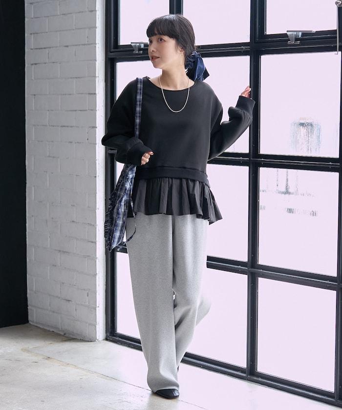 加絨拼接襯衫衛衣