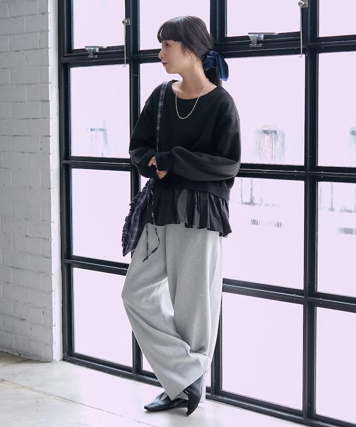 加絨拼接襯衫衛衣