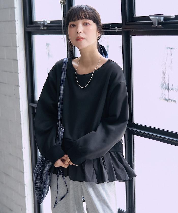 加絨拼接襯衫衛衣