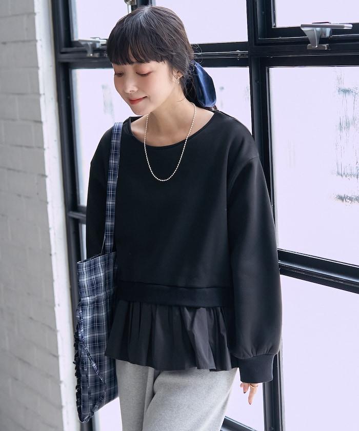 加絨拼接襯衫衛衣