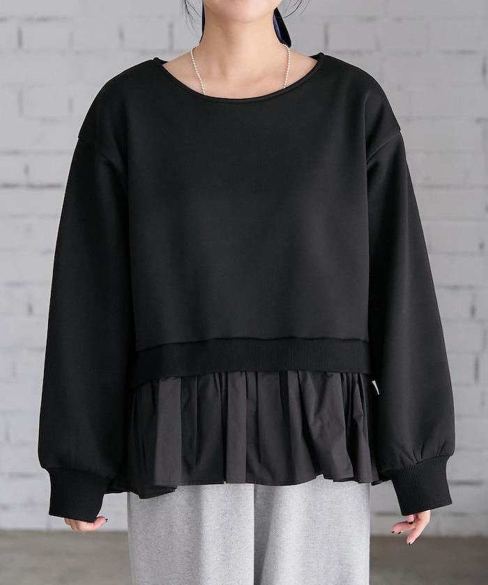 加絨拼接襯衫衛衣