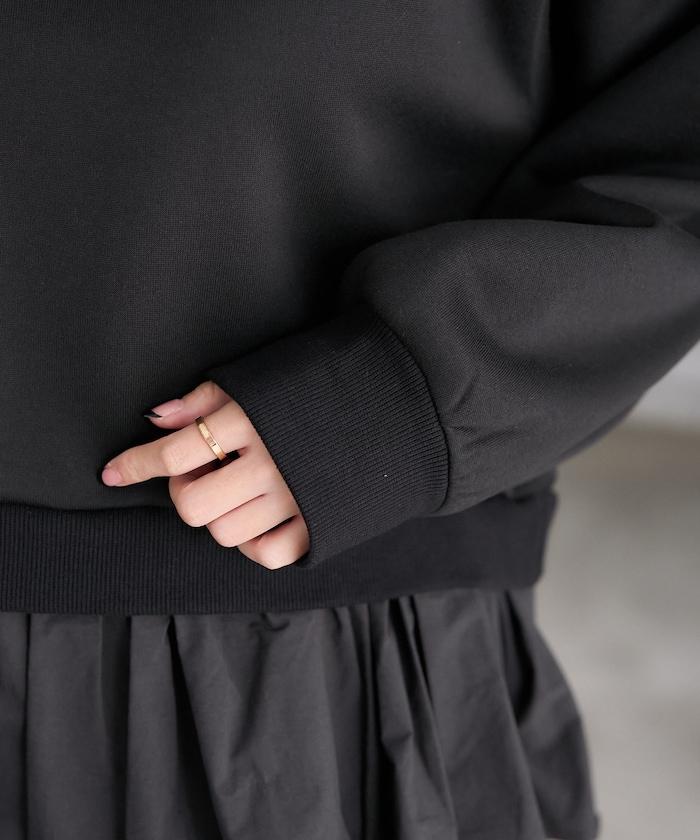 加絨拼接襯衫衛衣