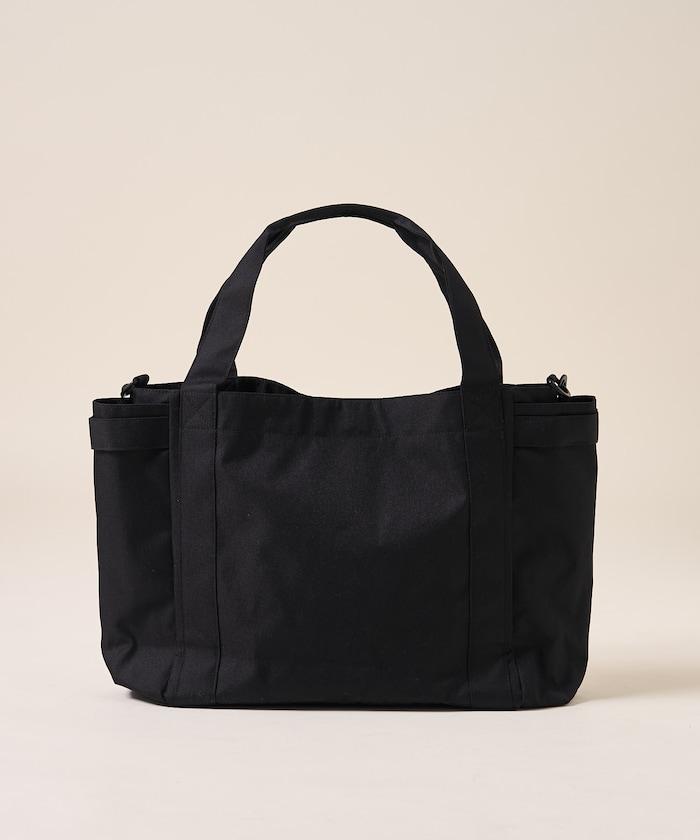 中號多口袋D防潑水托特包提花肩帶