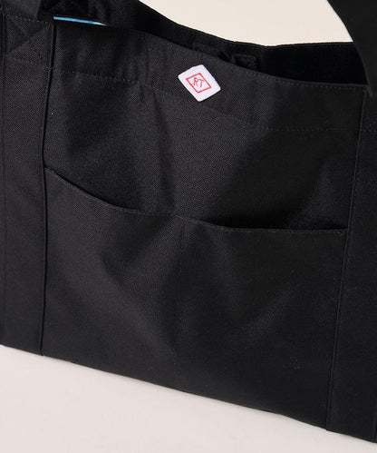 中號多口袋D防潑水托特包提花肩帶