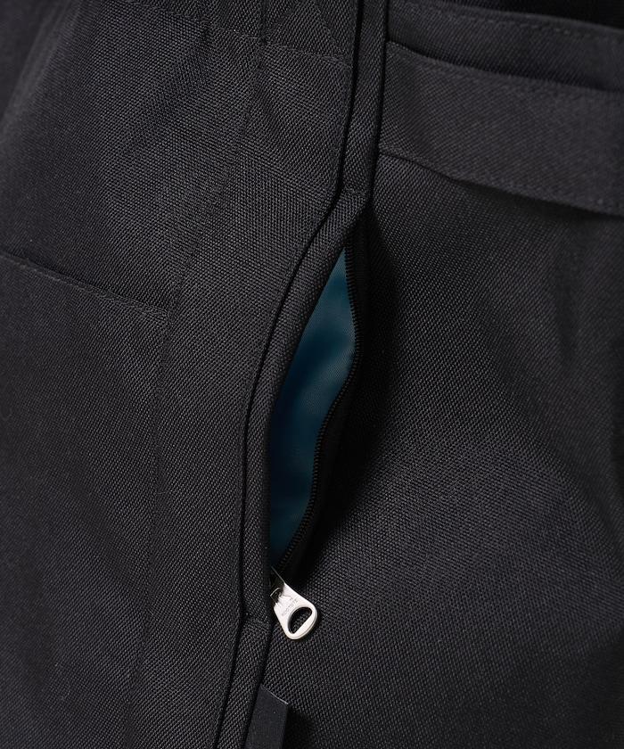 中號多口袋D防潑水托特包提花肩帶