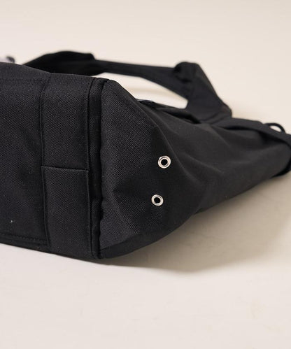 中號多口袋D防潑水托特包提花肩帶