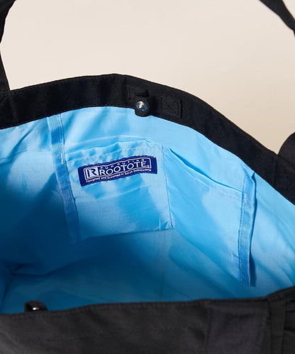 中號多口袋D防潑水托特包提花肩帶