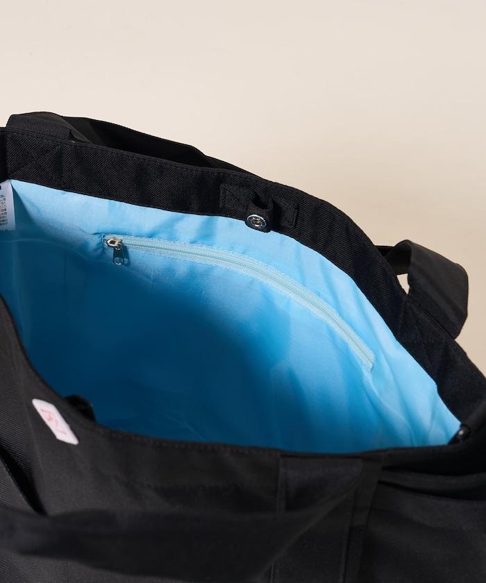 中號多口袋D防潑水托特包提花肩帶