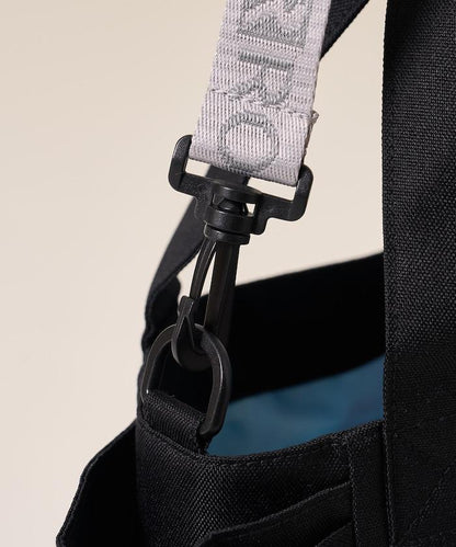 中號多口袋D防潑水托特包提花肩帶