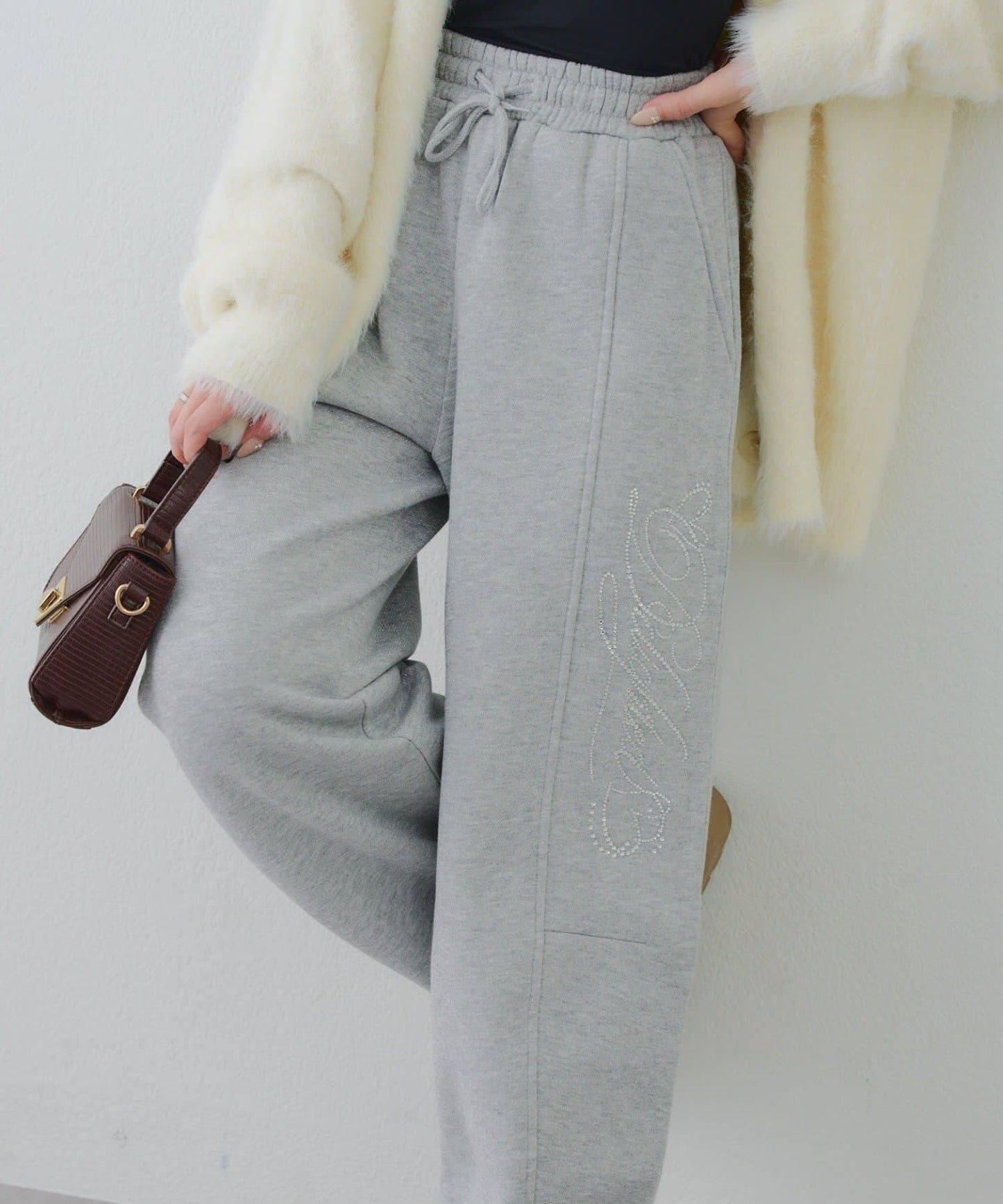 【SETUP可搭配】亮片字母標誌衛褲