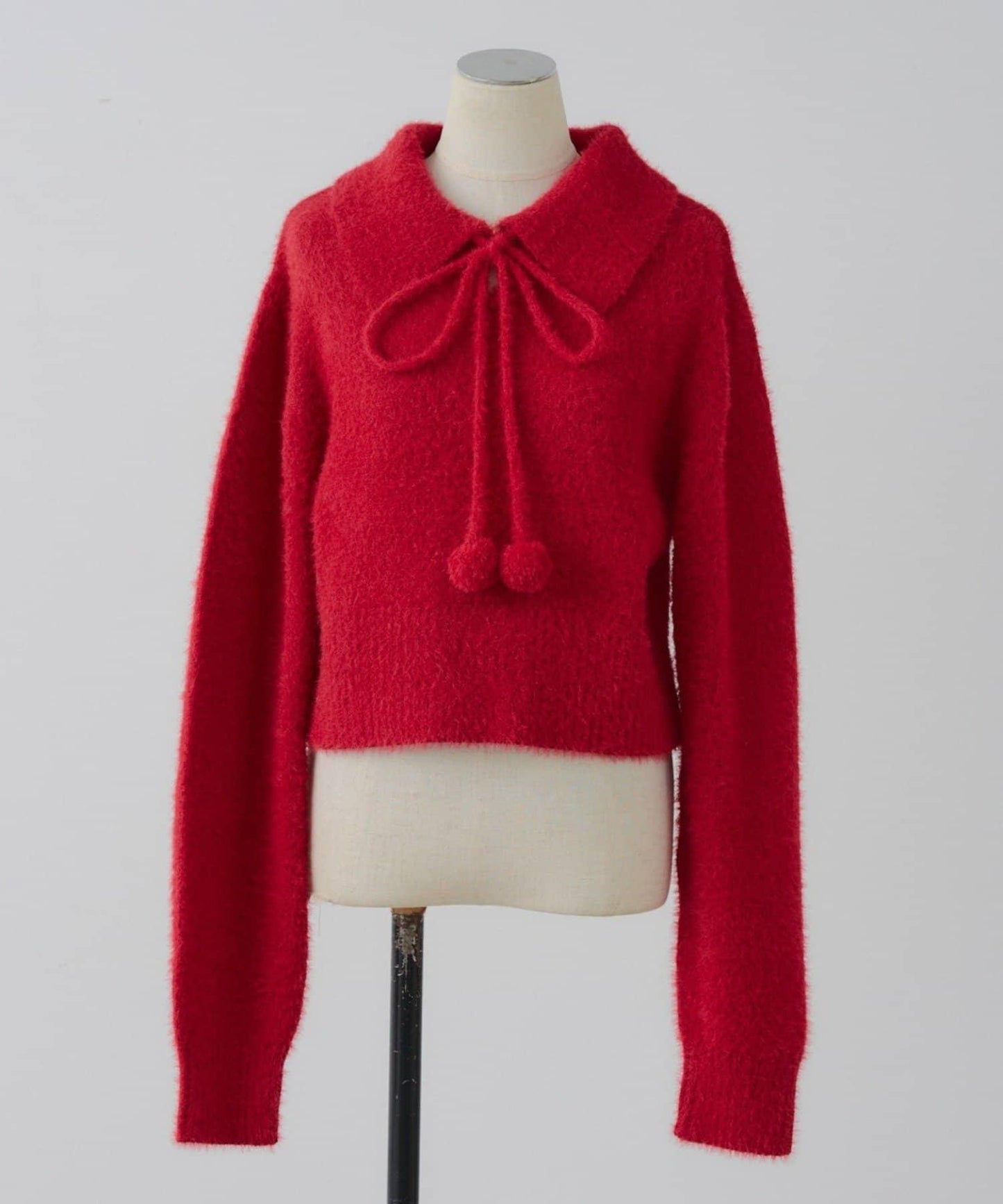 【HolidayCollection】羽毛裝飾針織POLO衫