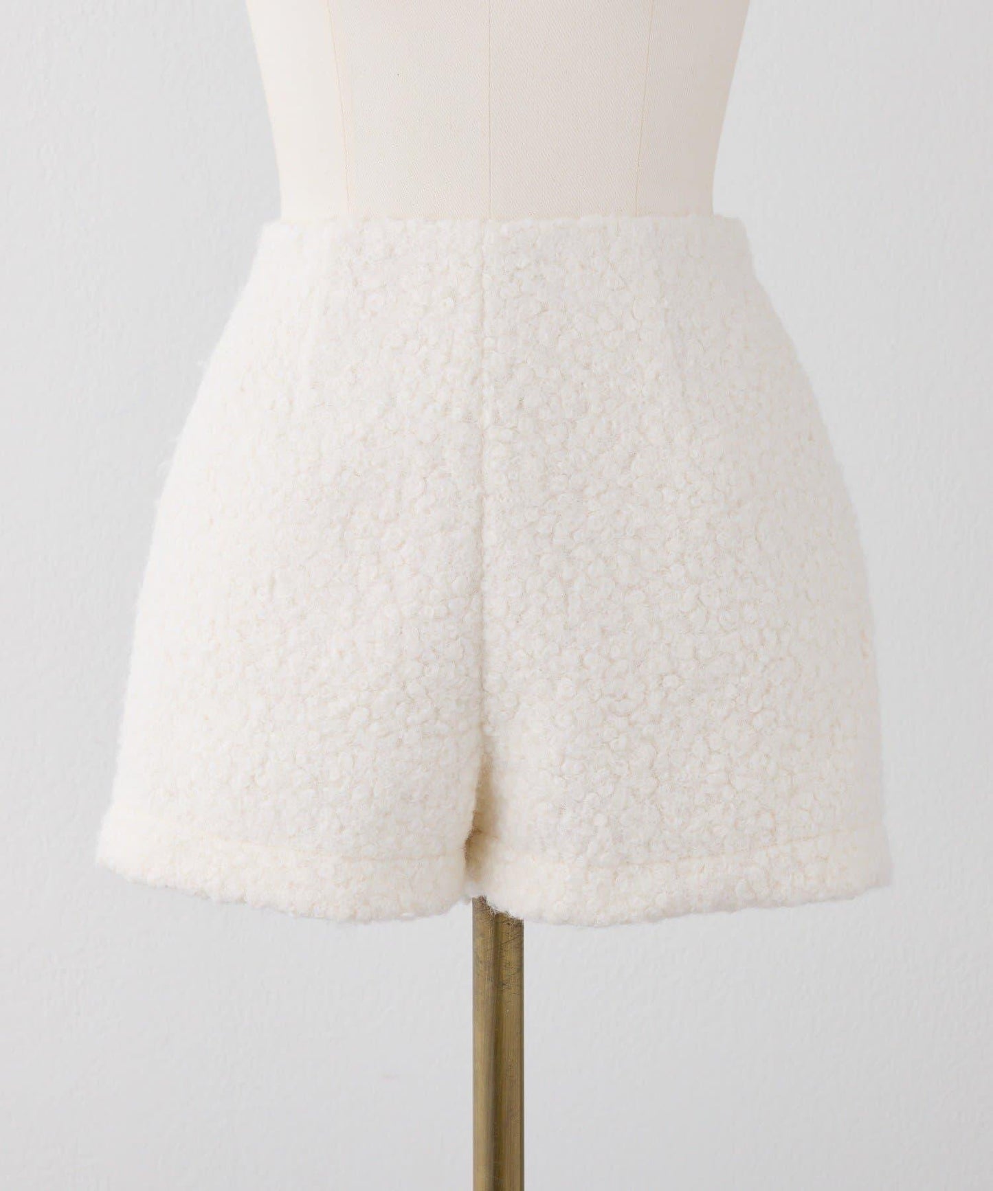 口袋毛絨短褲