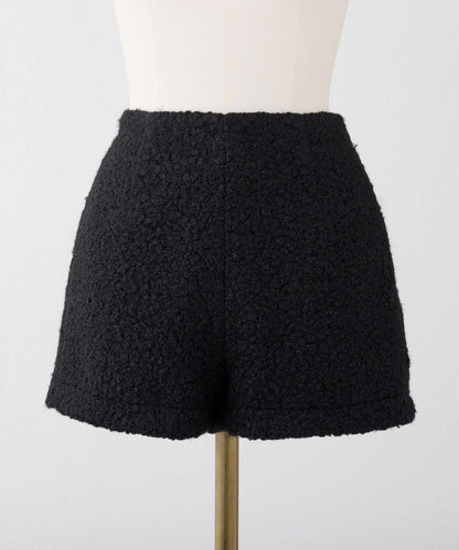 口袋毛絨短褲
