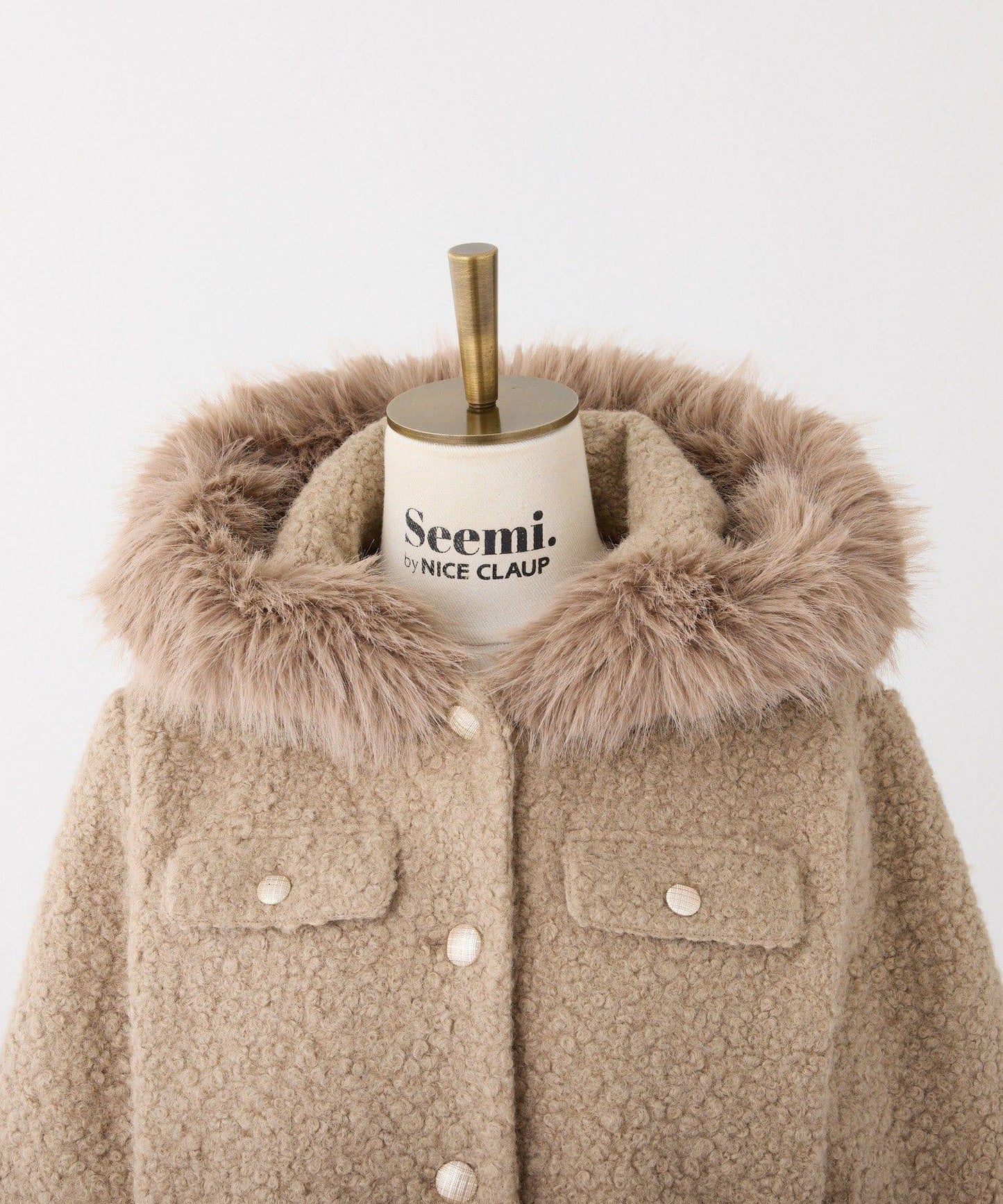 【Seemi.】仿皮草連帽衛衣