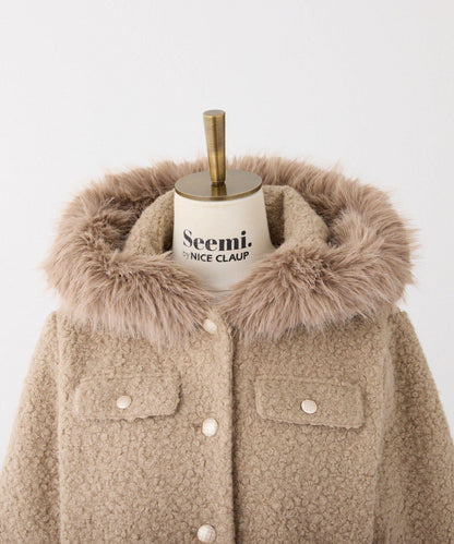 【Seemi.】仿皮草連帽衛衣