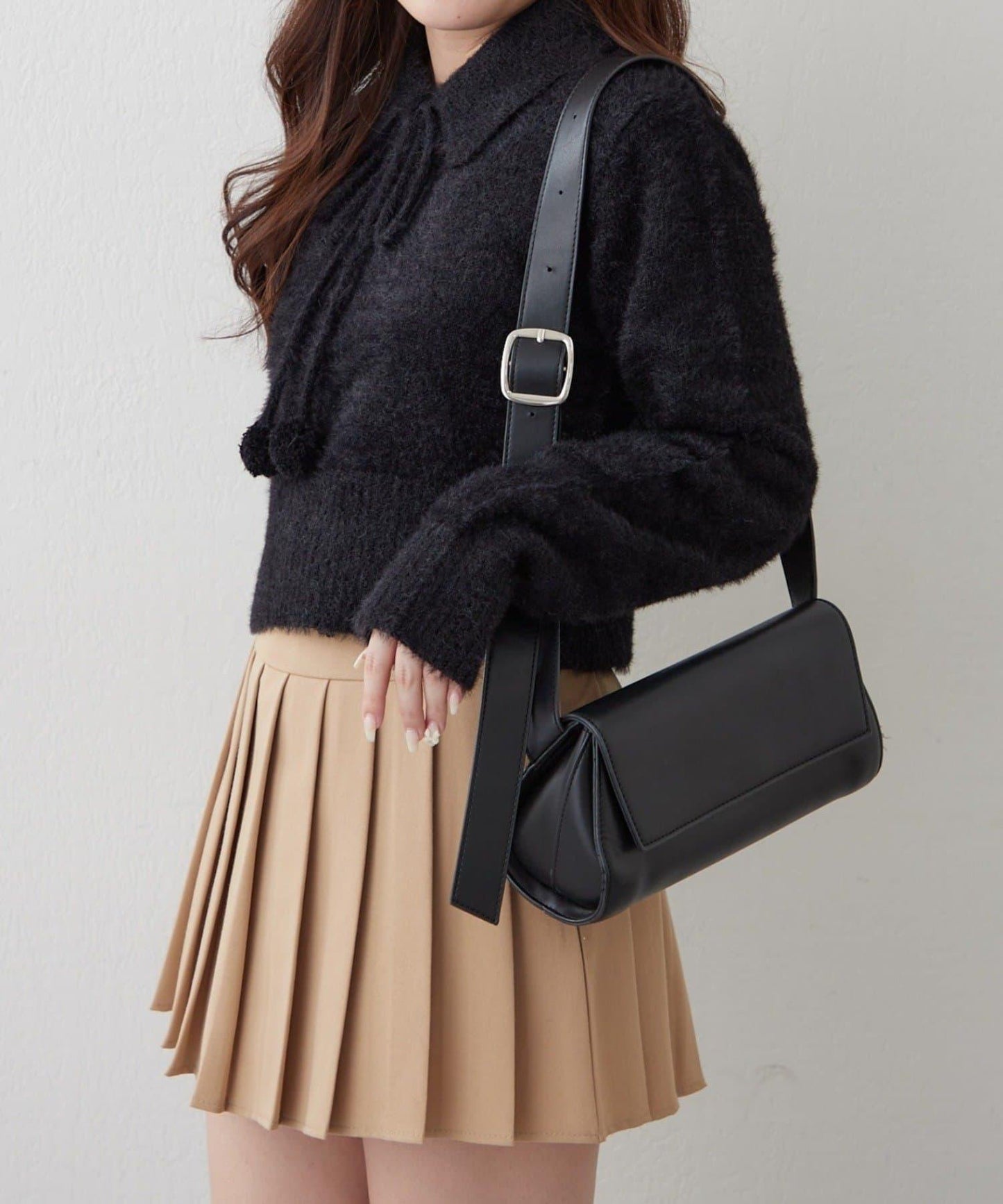 【HolidayCollection】羽毛裝飾針織POLO衫