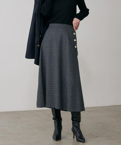 千鳥格裹身裙