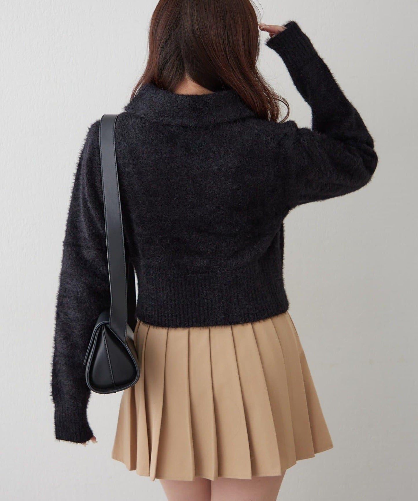 【HolidayCollection】羽毛裝飾針織POLO衫