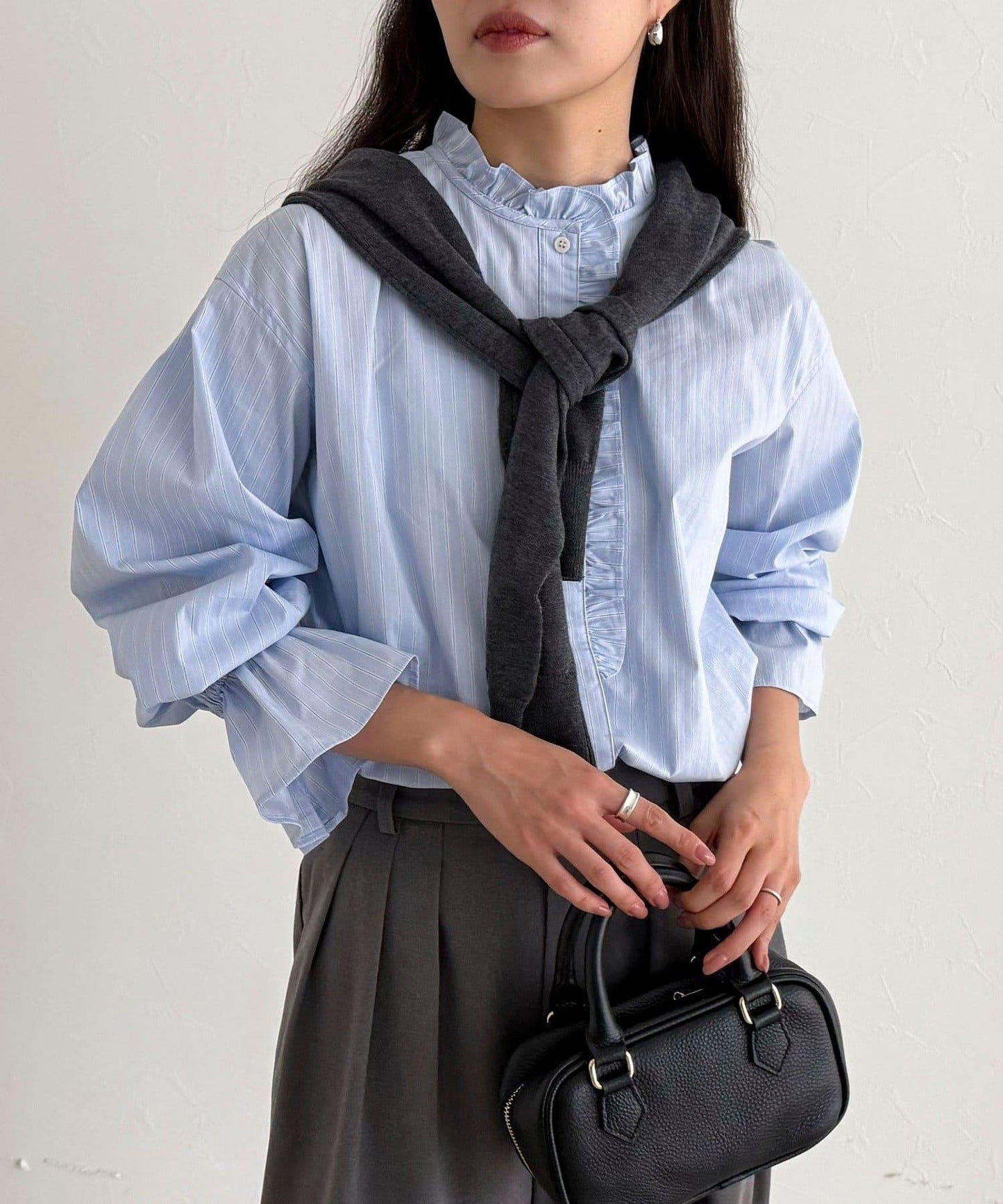 荷葉邊設計襯衫