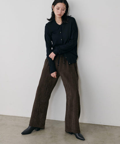 仿天鵝絨人字紋彎曲褲