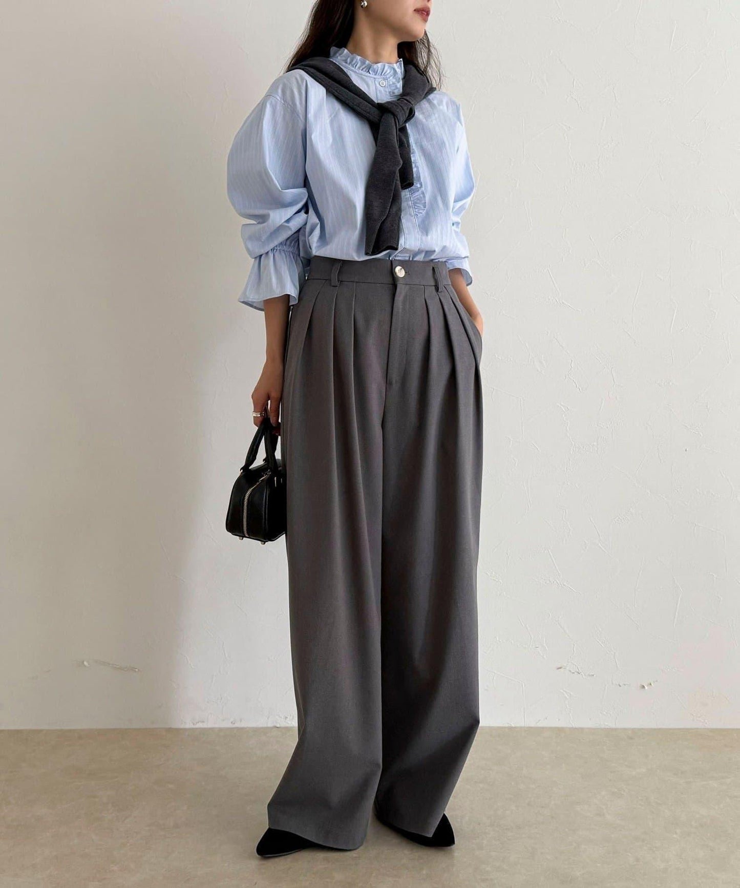 荷葉邊設計襯衫