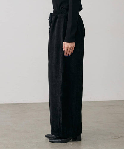 仿天鵝絨人字紋彎曲褲