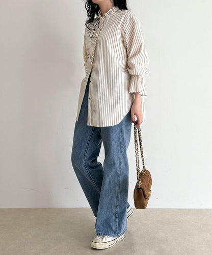 荷葉邊設計襯衫