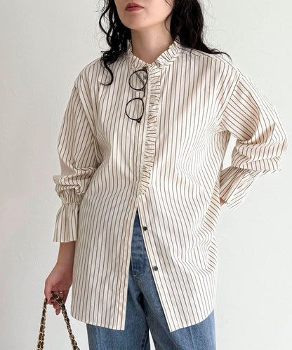 荷葉邊設計襯衫