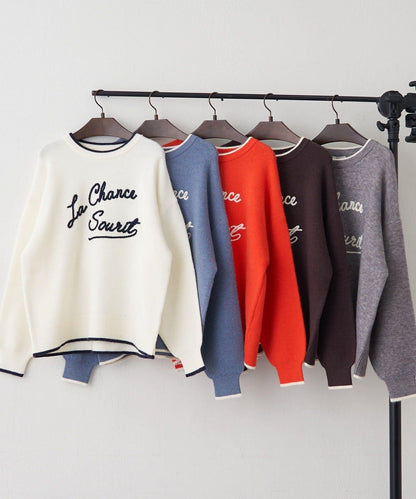 【NAO】繡花字母標誌套頭衫