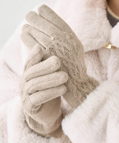 可觸屏/麻花編織手套