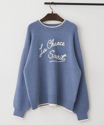 【NAO】繡花字母標誌套頭衫