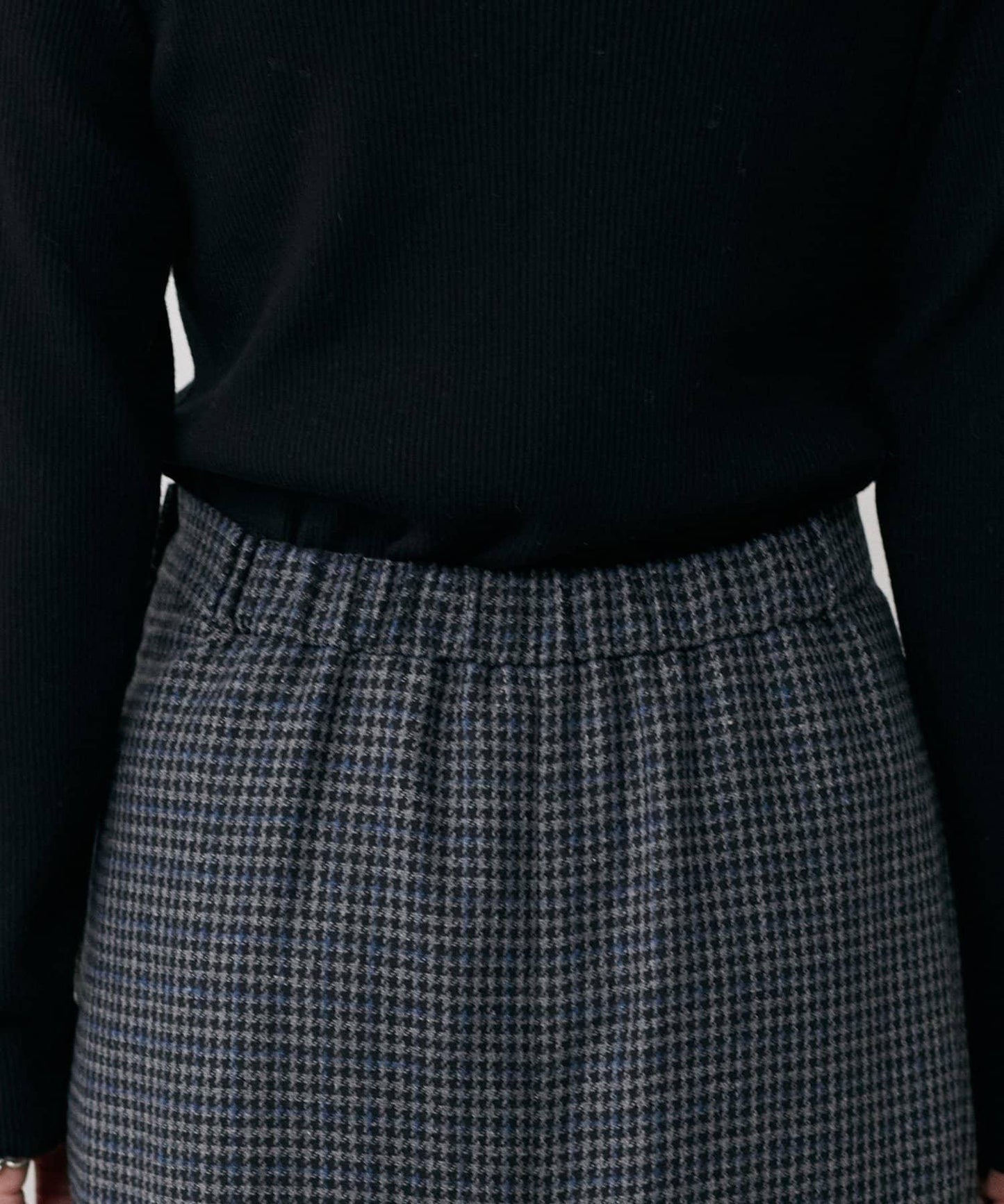 千鳥格裹身裙